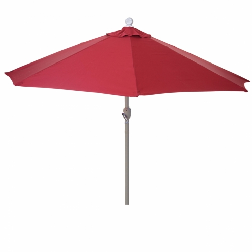 Slunečník půlkruh Parla - polyester/hliník - 270cm bordó bez stojanu