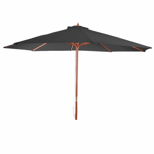 Slunečník Florida Ø 3,5m - polyester/dřevo 7kg - antracit
