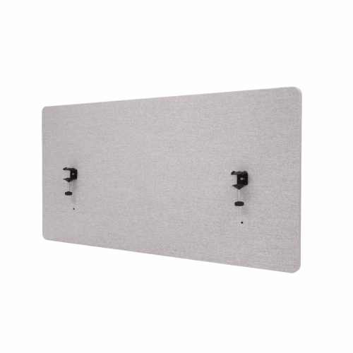 Akustický panel na stůl HWC-G75 - dvoustěnná látka/textil - 60x120 - šedá