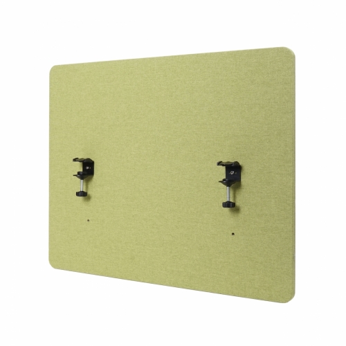 Akustický panel na stůl HWC-G75 - dvoustěnná látka/textil - 60x75cm - zelená