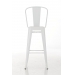 Kovová barová židle v industriálním stylu Aiden (SET 2 ks) - Bílá