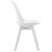 Židle Linares ~ plast, dřevěné nohy bílá - Bílá