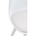 Židle Linares ~ plast, dřevěné nohy bílá - Bílá