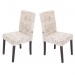 Jídelní židle Litta krémová látka (SET 2 ks)
