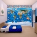 3D tapeta pro děti - Mapa Světa