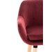 Barová židle Grant ~ samet, dřevěné nohy natura