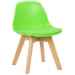 Dětská židle Lindi ~ plast, dřevěné nohy natura
