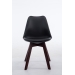 Židle Borne V2 ~ plast / koženka, dřevené nohy ořech