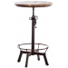 Kovový barový stůl Malita v industriálním stylu ~ v84-102 x Ø59 cm