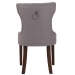 Jídelní židle Franca ~ látka, dřevěné nohy antik tmavé
