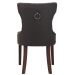Jídelní židle Franca ~ látka, dřevěné nohy antik tmavé