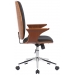 Kancelářská židle Burbank ~ látka, dřevo ořech