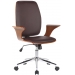 Kancelářská židle Burbank ~ koženka, dřevo ořech