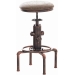 Kovová barová židle Lumo Vintage ~ koženka, bronzová