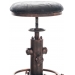 Kovová barová židle Lumo Vintage ~ koženka, bronzová