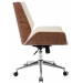 Kancelářská židle Zwolle ~ koženka, dřevo ořech