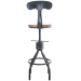 Industriální barová židle Hanam ~ kov / dřevo