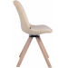 Otočná židle Troyes ~ samet, dřevěné nohy hranaté natura
