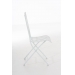 Kovová skladací židle Kiran - Bílá