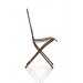 Kovová skladací židle Kiran - Hnědá antik