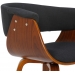 Židle Bruce látka, dřevěné nohy ořech - Černá