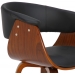 Židle Bruce ~ koženka, dřevěné nohy ořech - Černá