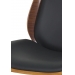 Kancelářská židle Mitch ~ koženka, dřevo, podnož chrom - Černá