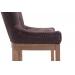 Barová židle Buckingham látka, dřevěné nohy světlá antik