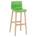 Barová židle Hoover plast, dřevené nohy natur