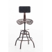 Industriální barová židle s opěradlem Essen