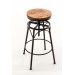 Industriální barová židle Beam, kov / dřevo