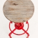 Kovová barová židle Lumo, antik červená