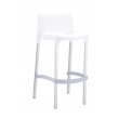 Plastová barová židle DS10128899 - Bílá