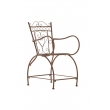 Kovová židle Sheela s područkami - Hnědá antik