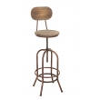Bistro barová židle v industriálním stylu Bino - Bronzová