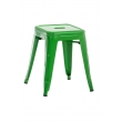 Stohovatelná kovová židle Arm - Zelená