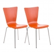 Židle Aaron (SET 2 ks) - Oranžová