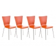 Židle Aaron (SET 4 ks) - Oranžová