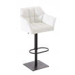 Barová židle Damas B1 ~ koženka, černý rám - Bílá