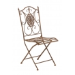 Kovová skladací židle Sibell - Hnědá antik