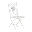 Kovová skladací židle Sibell - Bílá antik