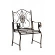 Kovová židle Punjab s područkami - Bronzová