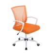 Kancelářská židle Tracy, podnož bílá - Oranžová