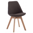 Židle Borne V2 látka, dřevené nohy natura - Tmavě šedá
