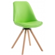 Otočná jídelní židle Calais, nohy round natura - Zelená