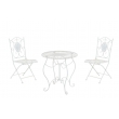 Souprava kovových židlí a stolu Aldeano (SET 2 + 1) - Bílá