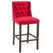 Barová židle Casandra látka, nohy tmavá antik - Červená