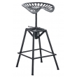 Bistro barová židle v industriálním stylu Samon - Stříbrná