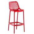 Plastová barová židle DS10778434 - Červená