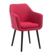 Jídelní židle Utrecht látka, nohy černé - Červená